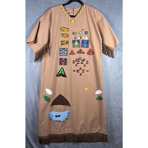 Camp‎ Fire Girls Vintage Leather Fringe Beads Patches Medals